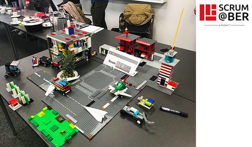 Mit der exklusiven Lego-Simulation "Scrum @ BER by Maxpert" den Flughafen BER zu Ende bauen