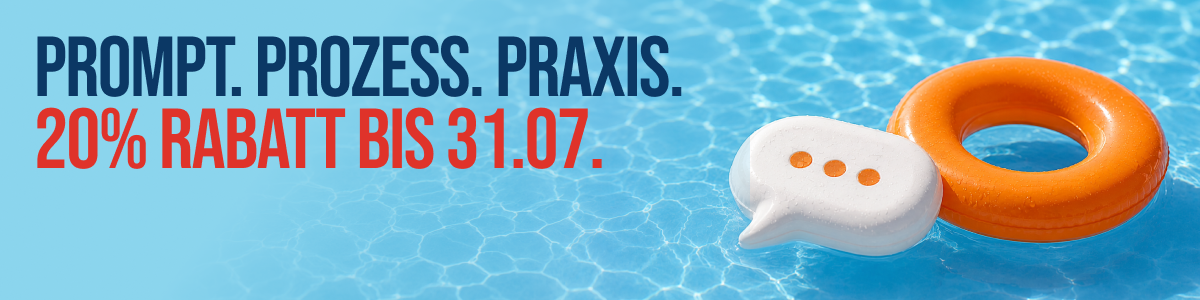 Sommerakademie 2026 - Prompt. Prozess. Praxis, 20% Rabatt bis 31.07.2026