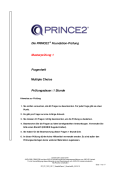 Sample Paper 1 | PRINCE2 Foundation (Deutsch)
