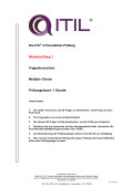Sample Paper Musterprüfung 1 | ITIL 4 Foundation (Deutsch)